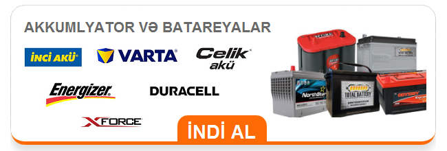 AKKUMLYATOR VƏ BATAREYALAR