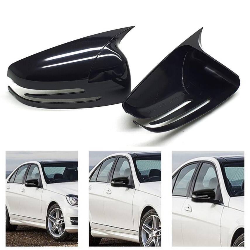 Mercedes C Seriyası W204 Batman Yarasa Güzgü Qapağı Piano Black (2007-2013) - 2